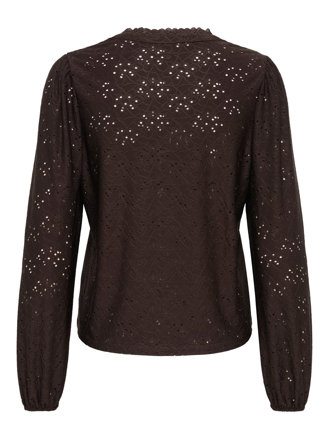 Only 15386530 Smilla top met lange mouwen bruin – dames