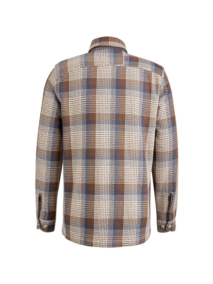 Cast Iron Long Sleeve Shirt Heavy Check – heren - Olijf