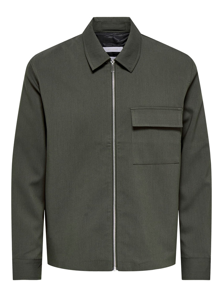 ONLY & SONS groen overhemd l/m heren – casual stijl