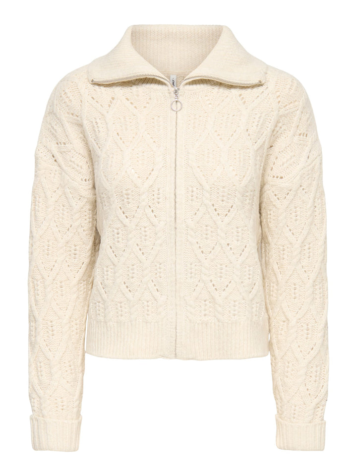 Only 15381489 Freja gebreid vest off-white