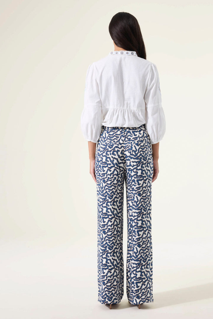 Garcia woman O260116 lange broek ecru dessin – dames