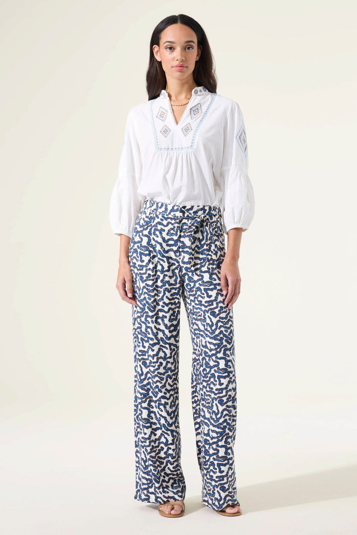 Garcia woman O260116 lange broek ecru dessin – dames