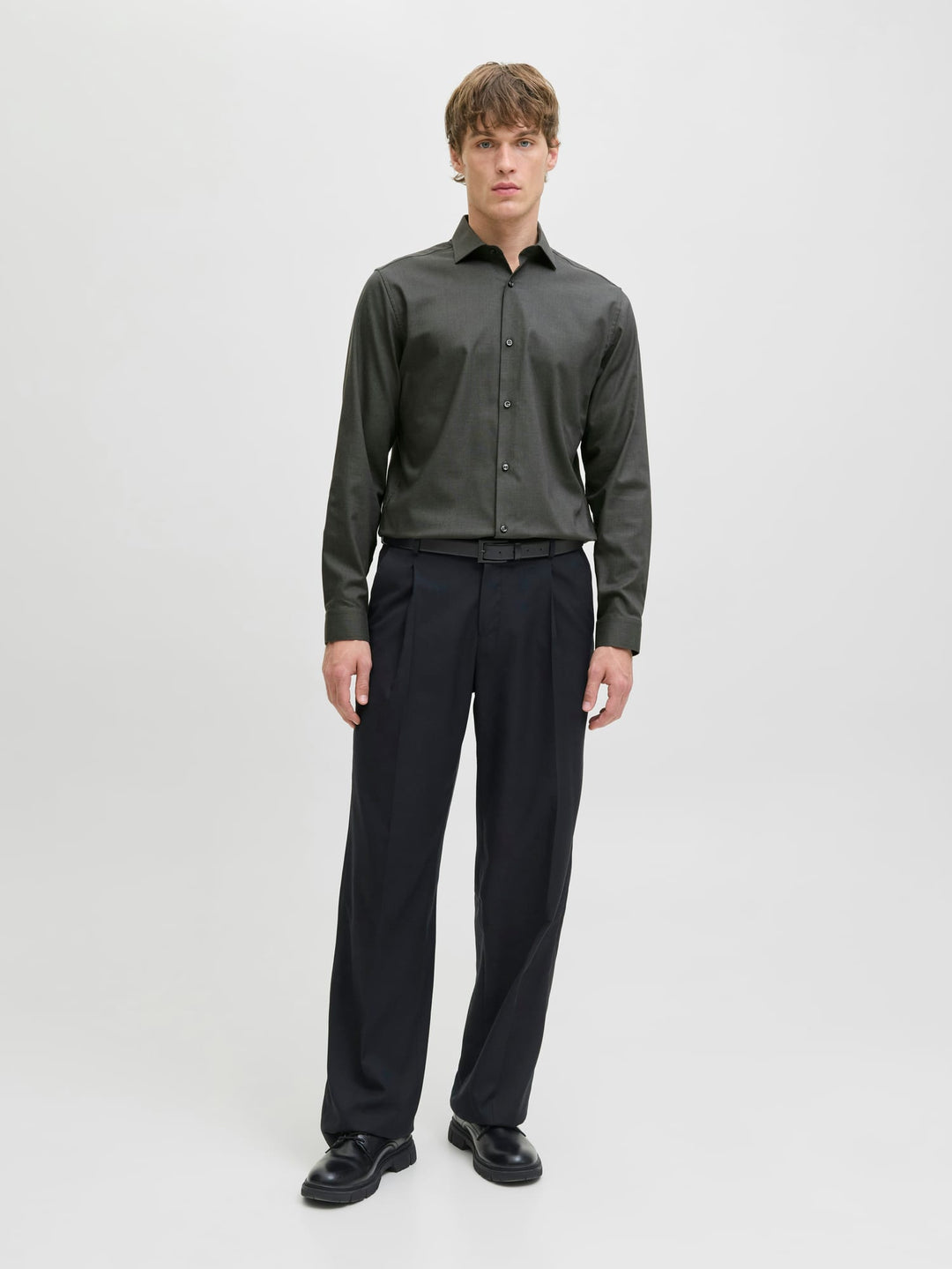 Jack & Jones Blaparker overhemd l/m antraciet – heren