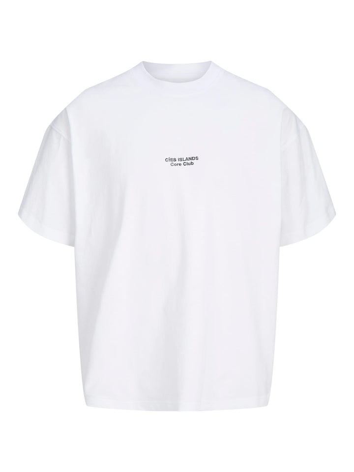 Jack & Jones JCOSOLANA CHECKERED BACK TEE SS CREW - T-shirt heren - Off-white