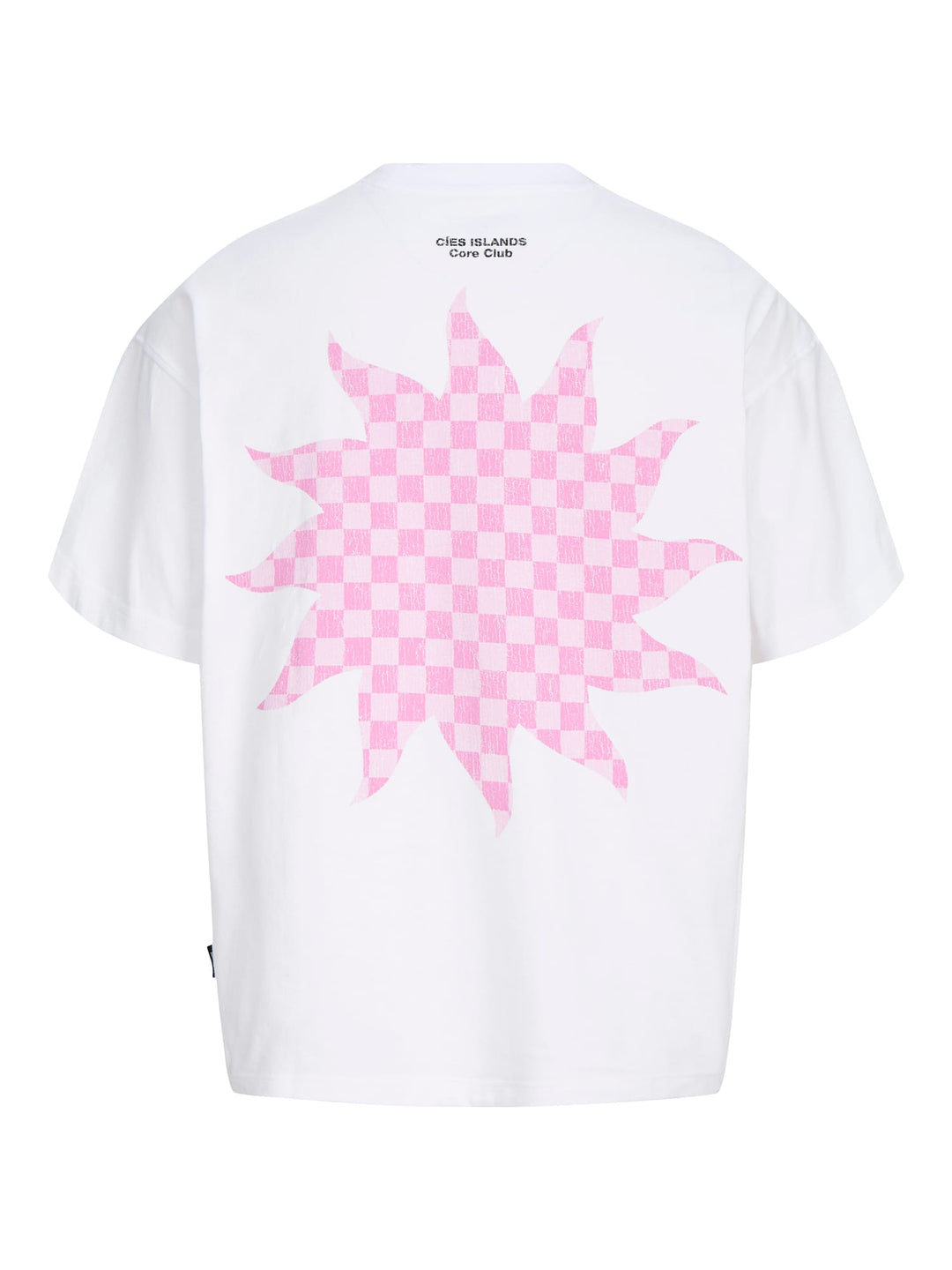 Jack & Jones JCOSOLANA CHECKERED BACK TEE SS CREW - T-shirt heren - Off-white