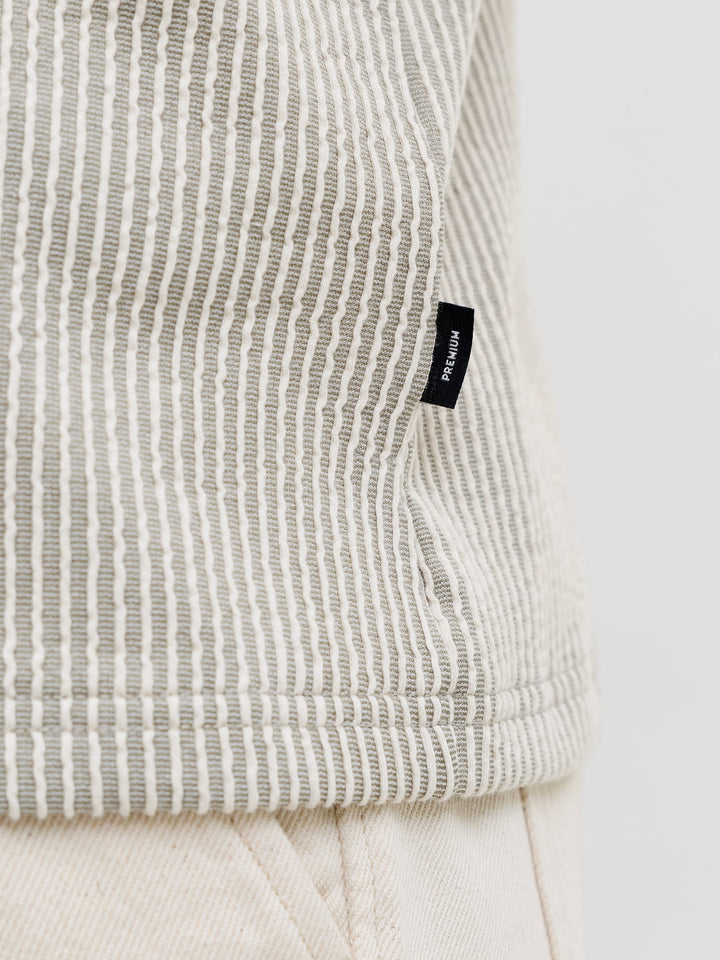 Jack & Jones overhemd k/m olijf – heren