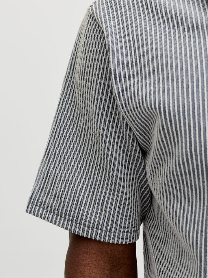 Jack & Jones overhemd k/m blauw dessin – heren
