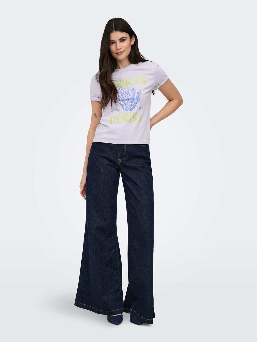 Only Dina T-shirt lila – dames