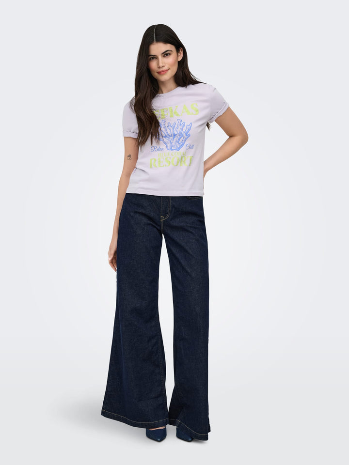 Only Dina T-shirt lila – dames