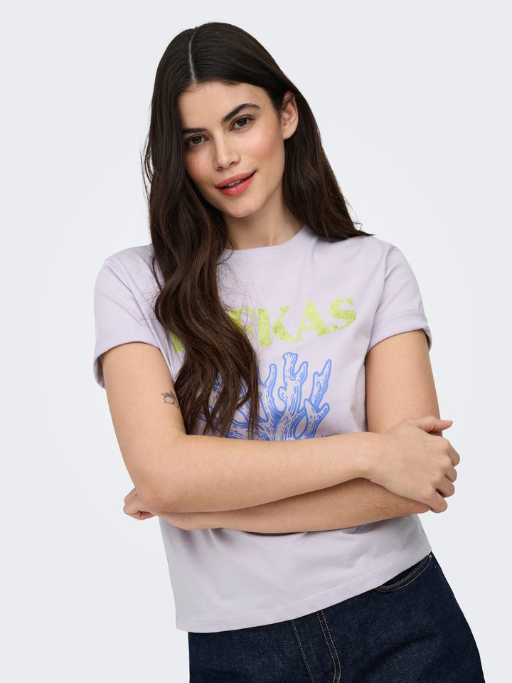 Only Dina T-shirt lila – dames