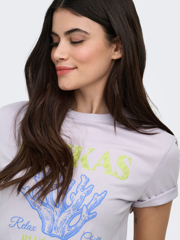 Only Dina T-shirt lila – dames