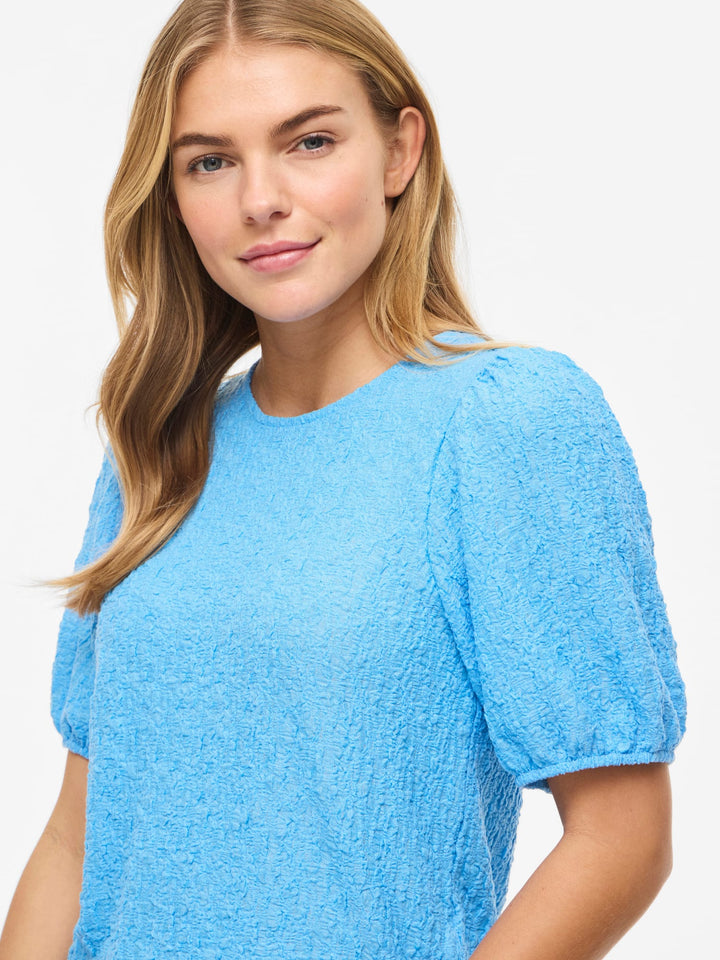 Vila VIFALL O-NECK 2/4 TOP lichtblauw – dames