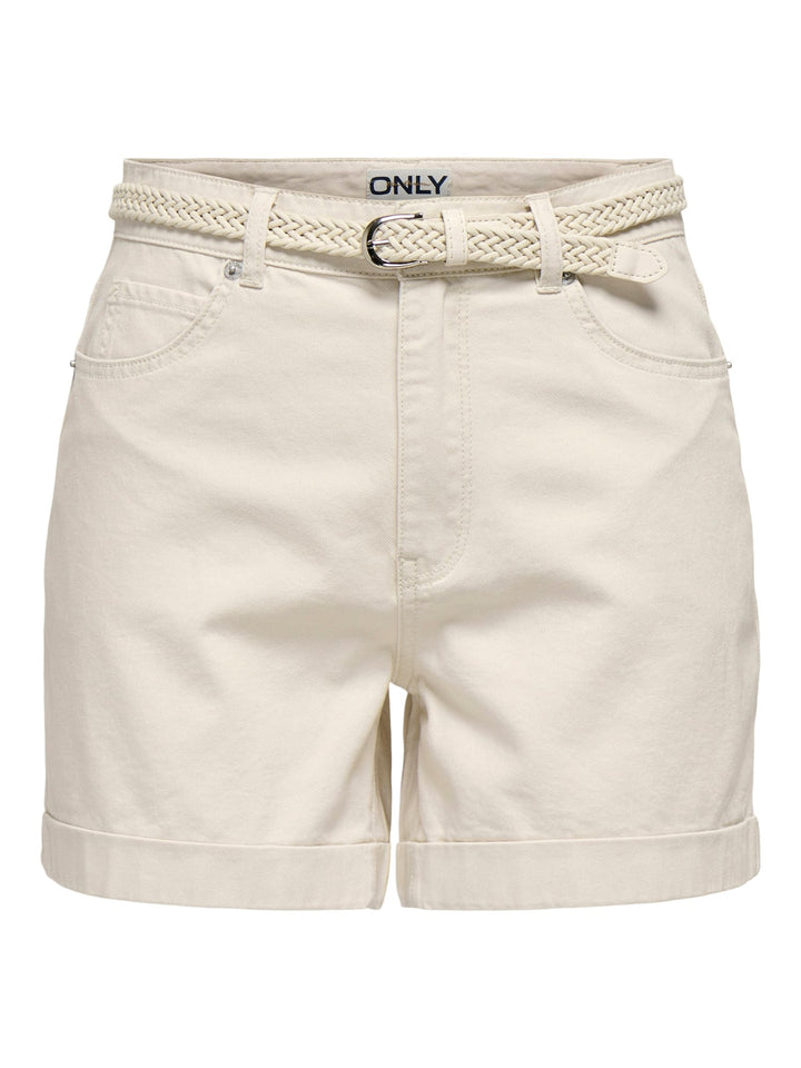 Only ONLVEGA-SILLA HW MOM BELT SHORTS wit dessin – dames