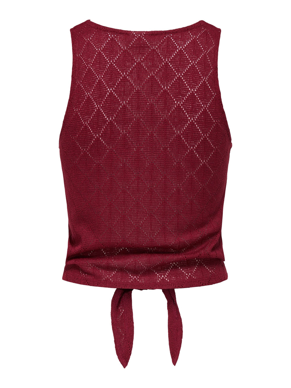 Jacqueline de Yong JDYVIOLA LIFE S/L KNOT TOP - dames top - Rood Dessin
