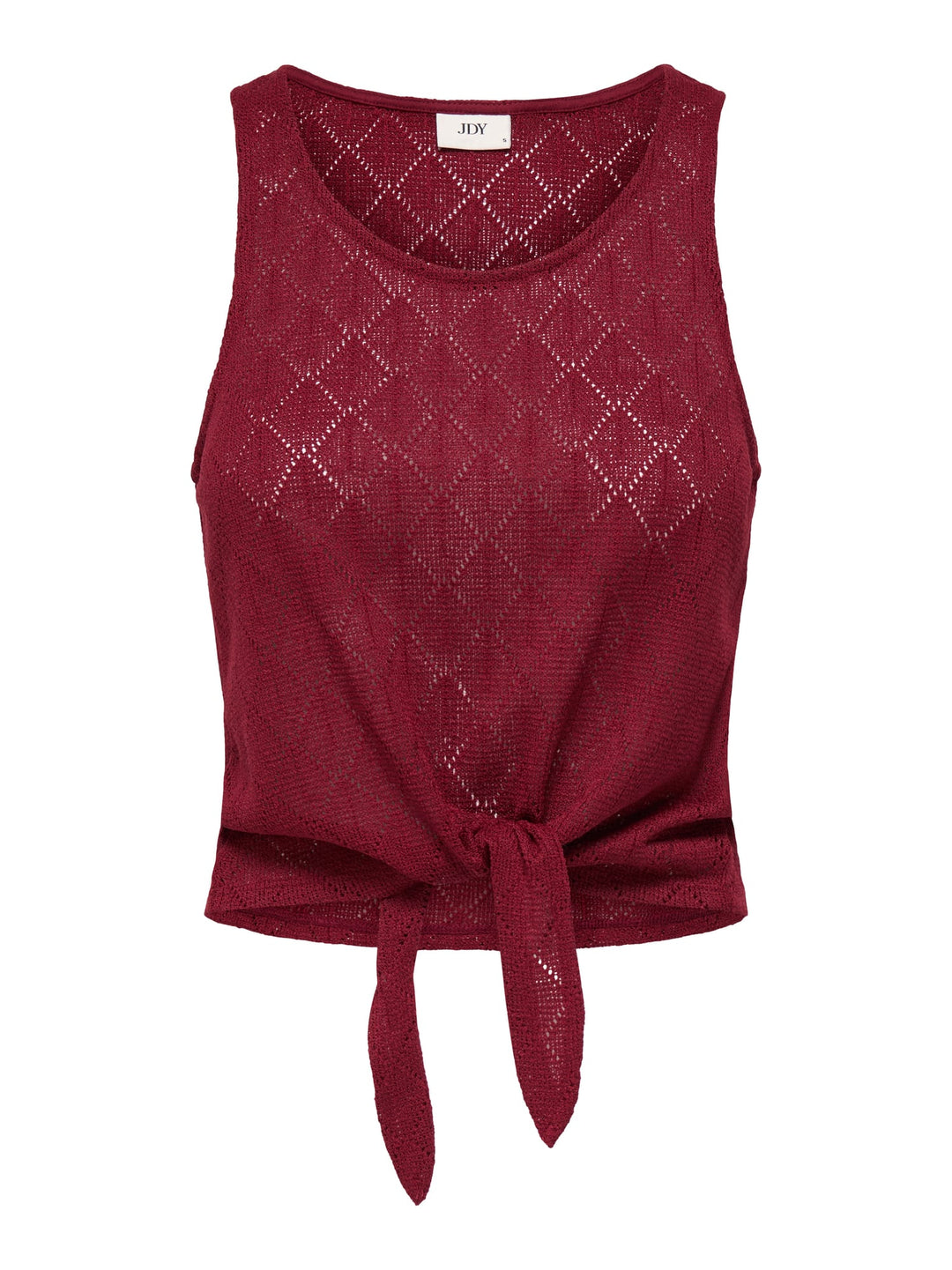 Jacqueline de Yong JDYVIOLA LIFE S/L KNOT TOP - dames top - Rood Dessin