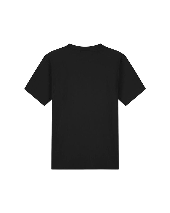 Malelions men Ribbed T-Shirt zwart – heren