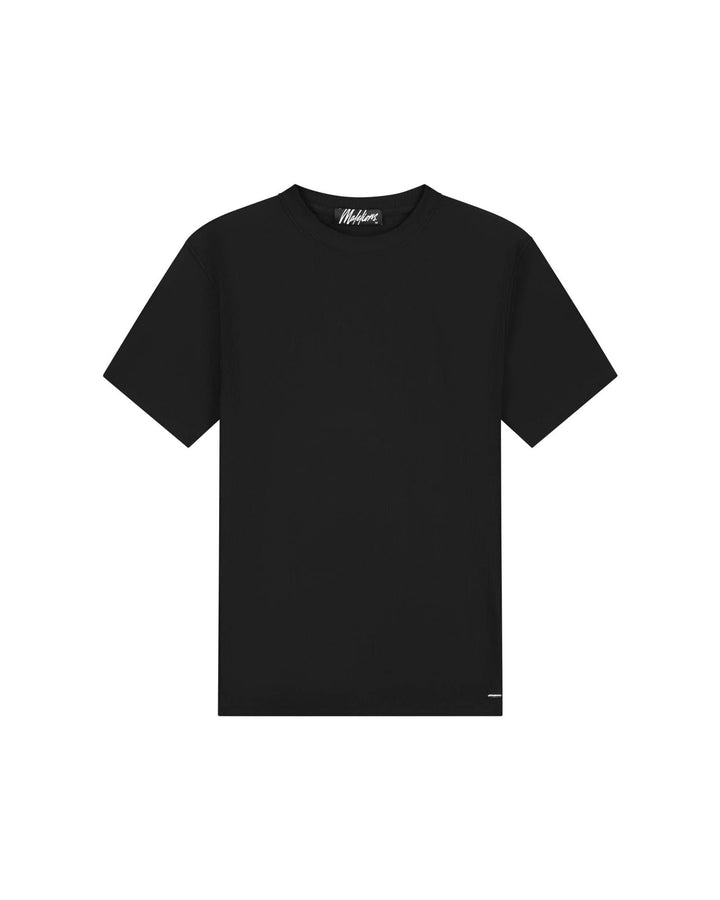 Malelions men Ribbed T-Shirt zwart – heren