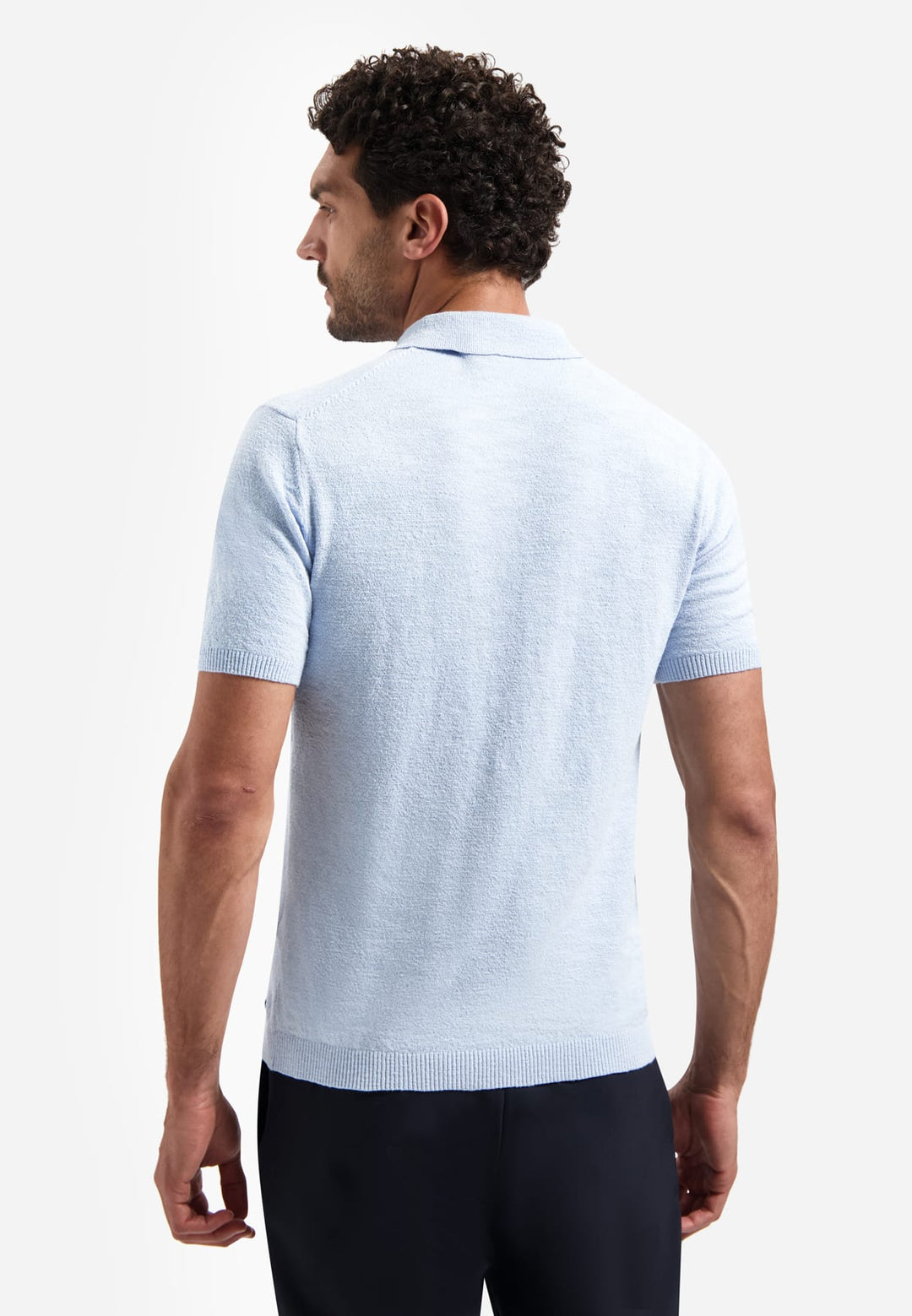 No Excess polo lichtblauw – heren