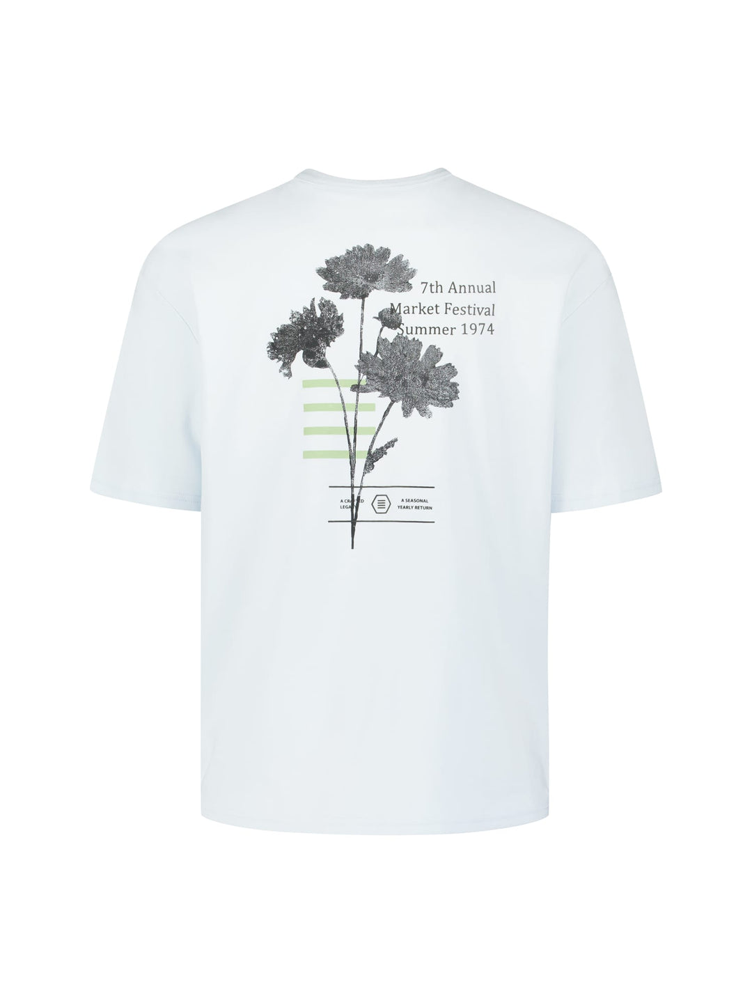 No Excess T-Shirt Crewneck lichtblauw – heren