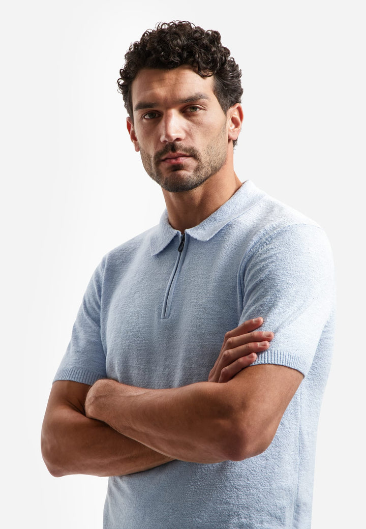 No Excess polo lichtblauw – heren