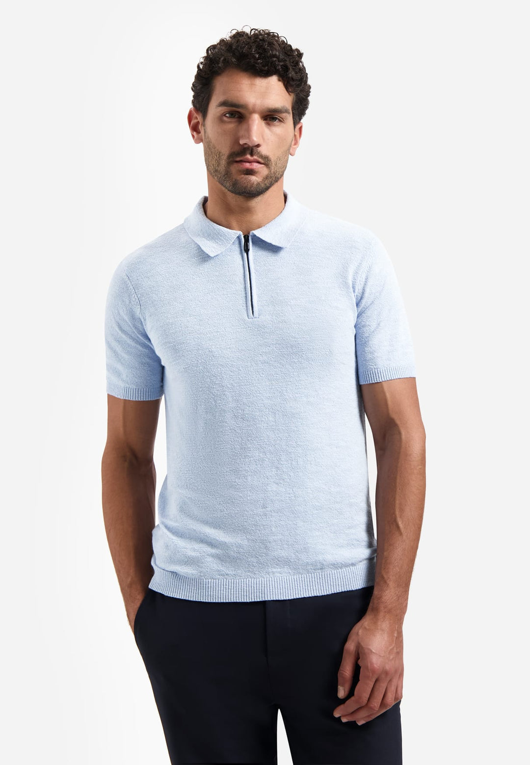 No Excess polo lichtblauw – heren