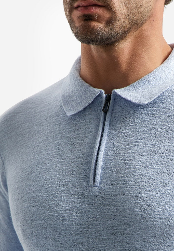 No Excess polo lichtblauw – heren