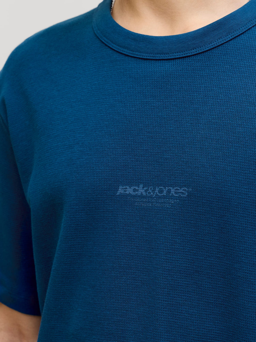 Jack & Jones JCOCLUB STRUCTURE TEE SS – heren t-shirt - Navy