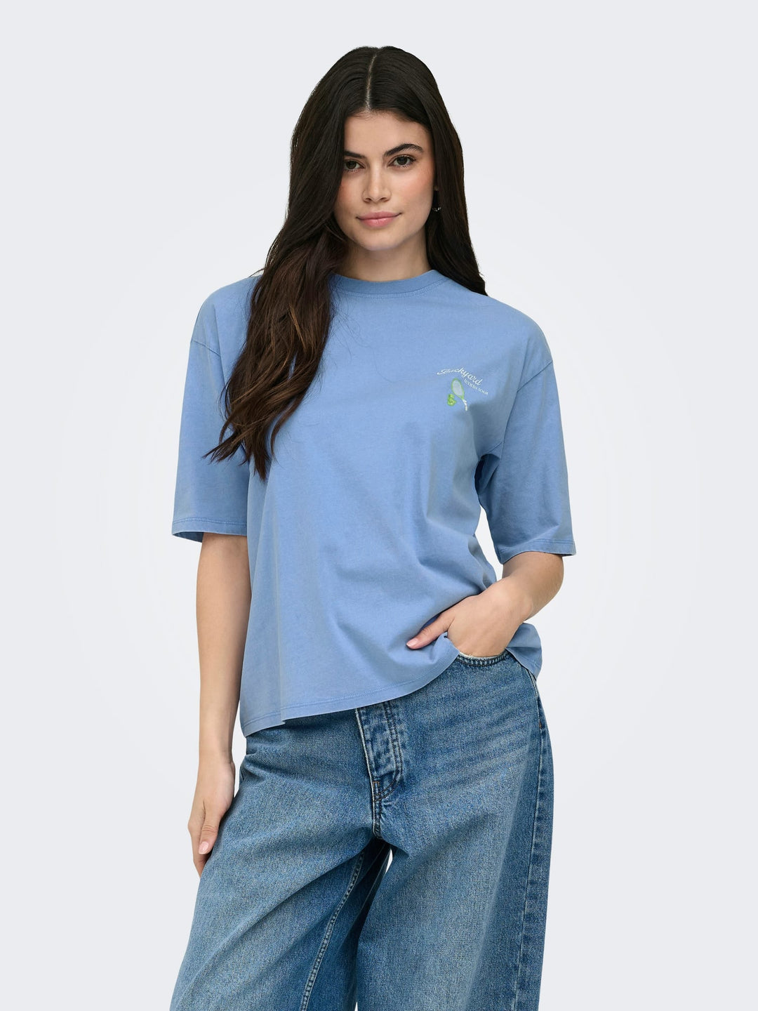 Only Shania T-shirt lichtblauw – dames