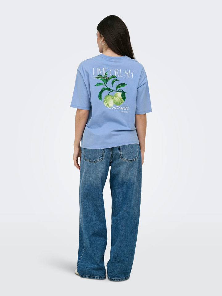 Only Shania T-shirt lichtblauw – dames