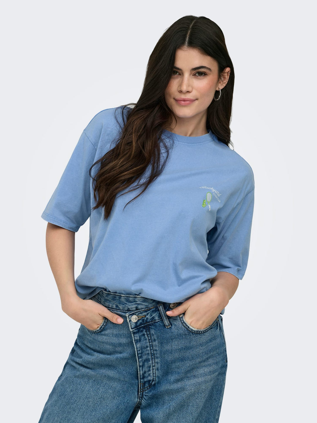 Only Shania T-shirt lichtblauw – dames