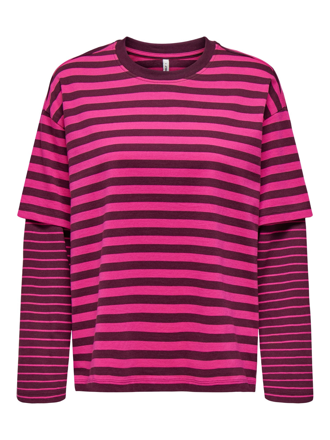 Only 15387312 Freja T-shirt lange mouw roze dessin