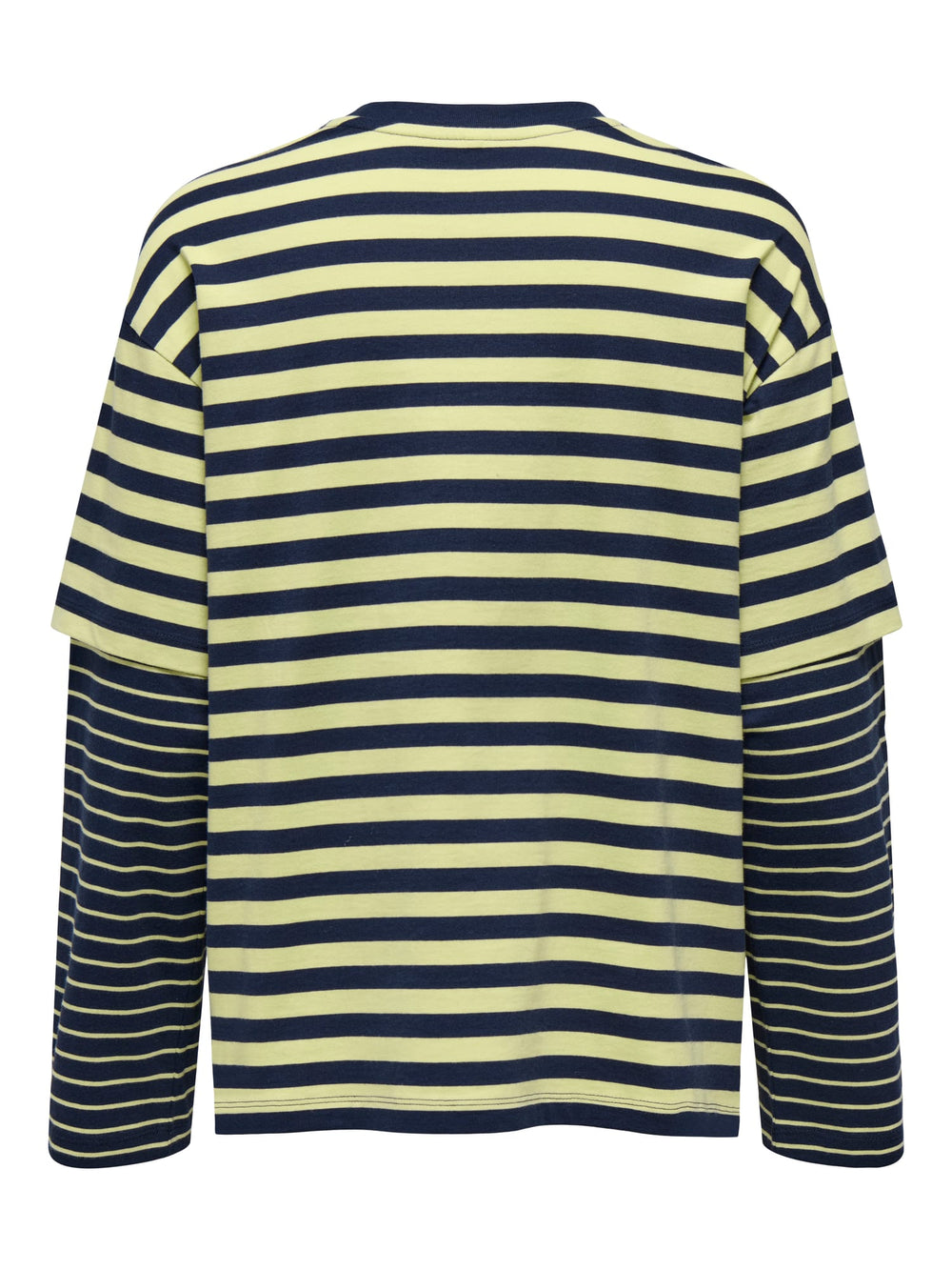 Only 15387312 Freja T-shirt lange mouw blauw dessin