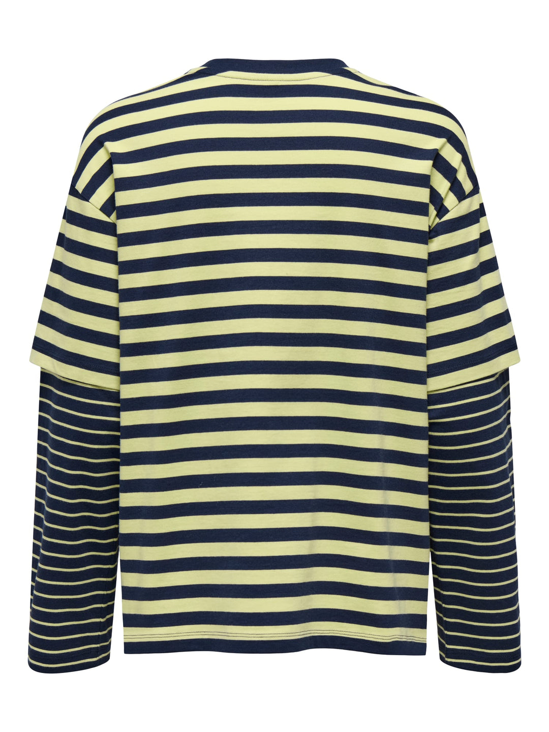 Only 15387312 Freja T-shirt lange mouw blauw dessin