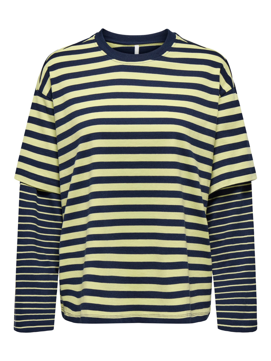 Only 15387312 Freja T-shirt lange mouw blauw dessin