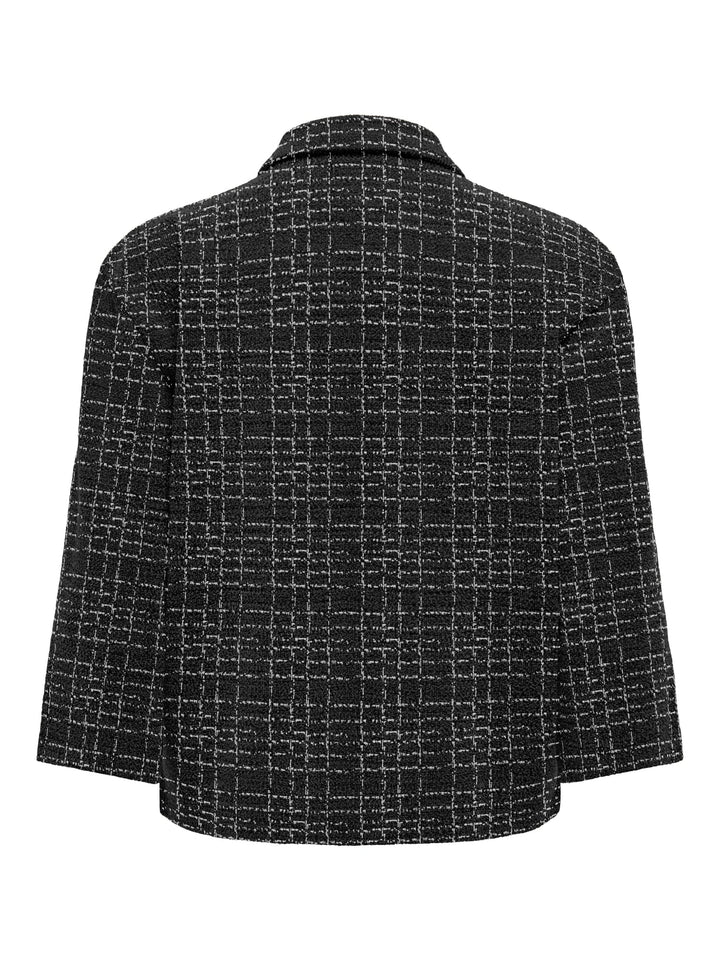 Jacqueline de Yong 15379847 Dorit gebreid vest zwart dessin