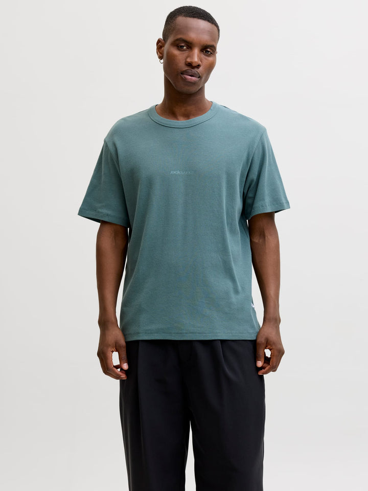 Jack & Jones JCOCLUB STRUCTURE TEE oud groen – heren t-shirt