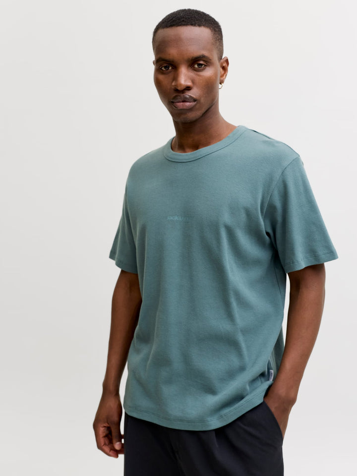 Jack & Jones JCOCLUB STRUCTURE TEE oud groen – heren t-shirt