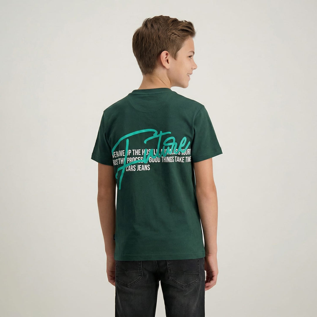 Cars boys T-shirt Feturo jr. groen dessin – jongens
