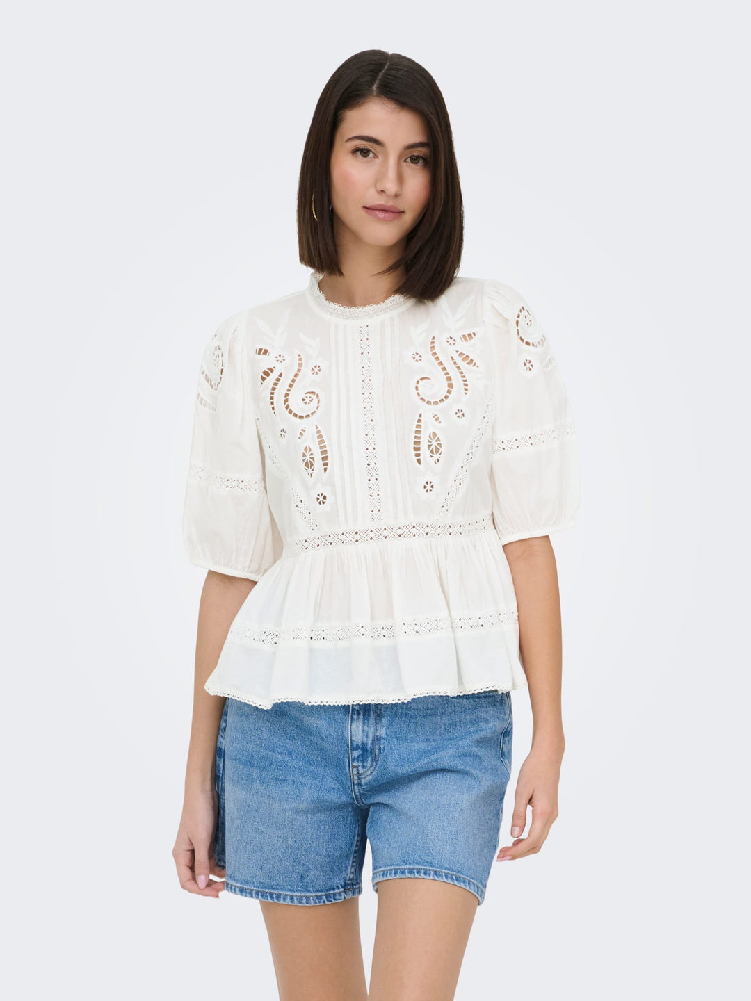jacqueline de yong 15375820 Starry top k/m dames wit dessin