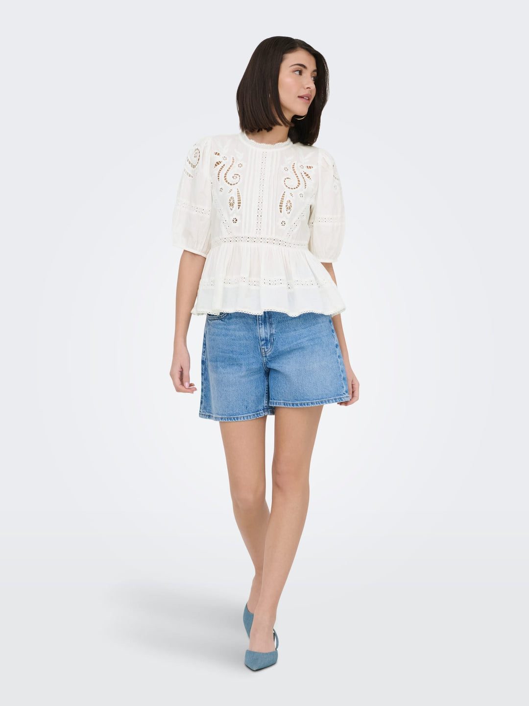 jacqueline de yong 15375820 Starry top k/m dames wit dessin