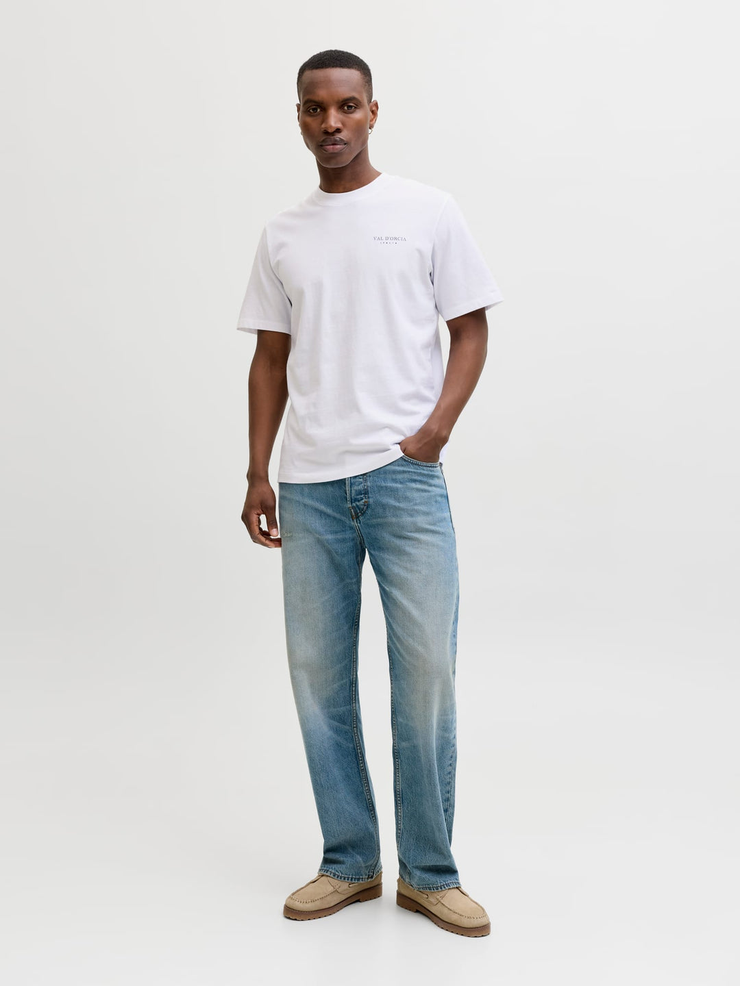 Jack & Jones Blajames T-shirt off-white – heren