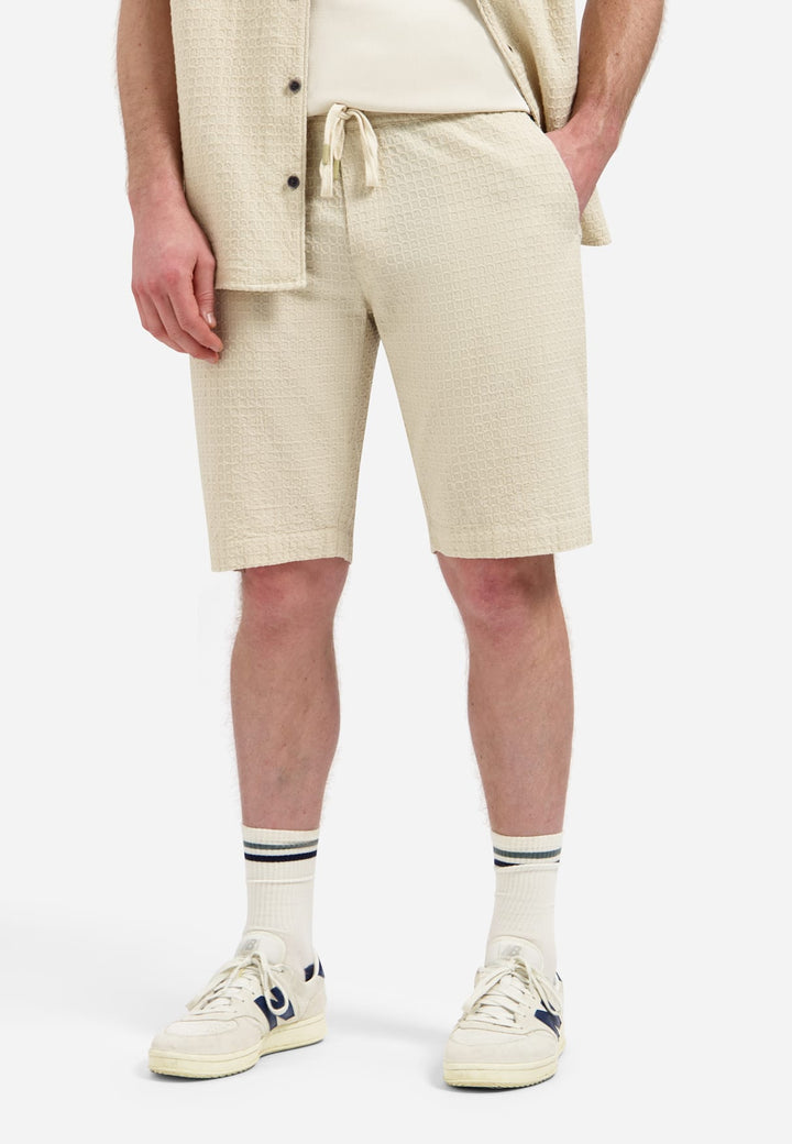 No Excess short heren beige – Chino Jacquard Uni