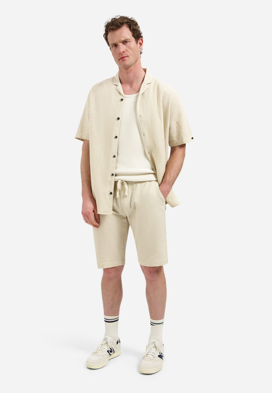 No Excess short heren beige – Chino Jacquard Uni