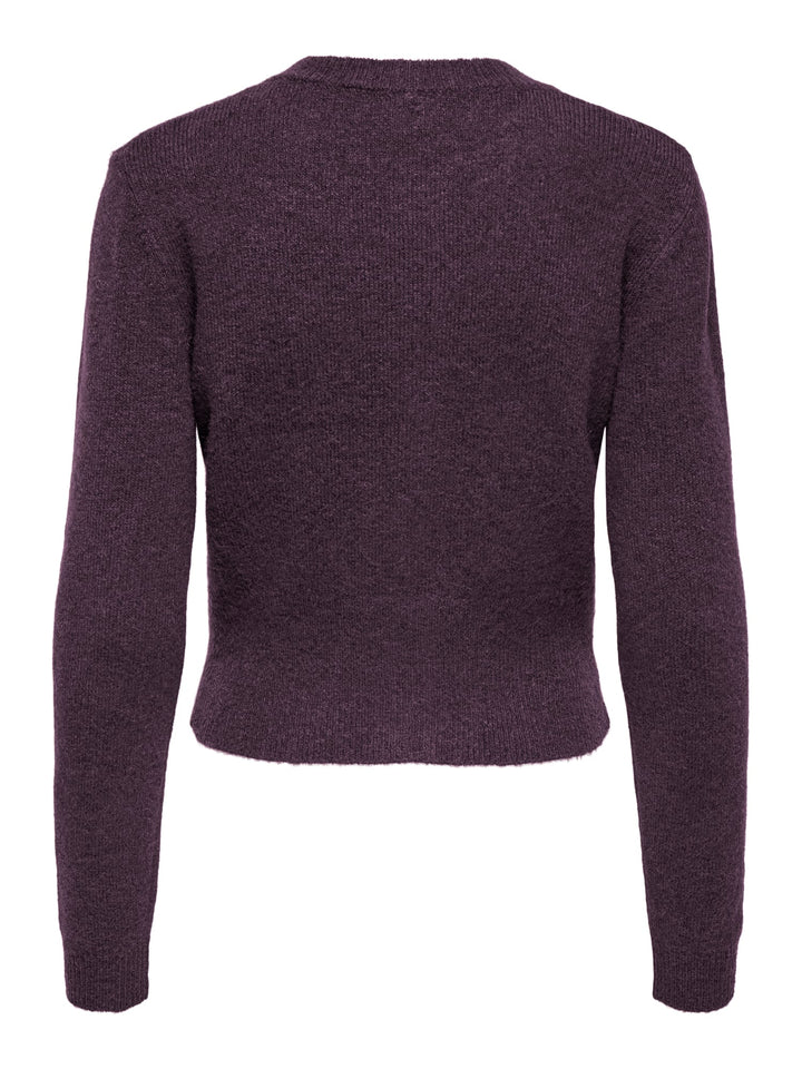 Only 15358548 Havanna vest gebreid aubergine – dames