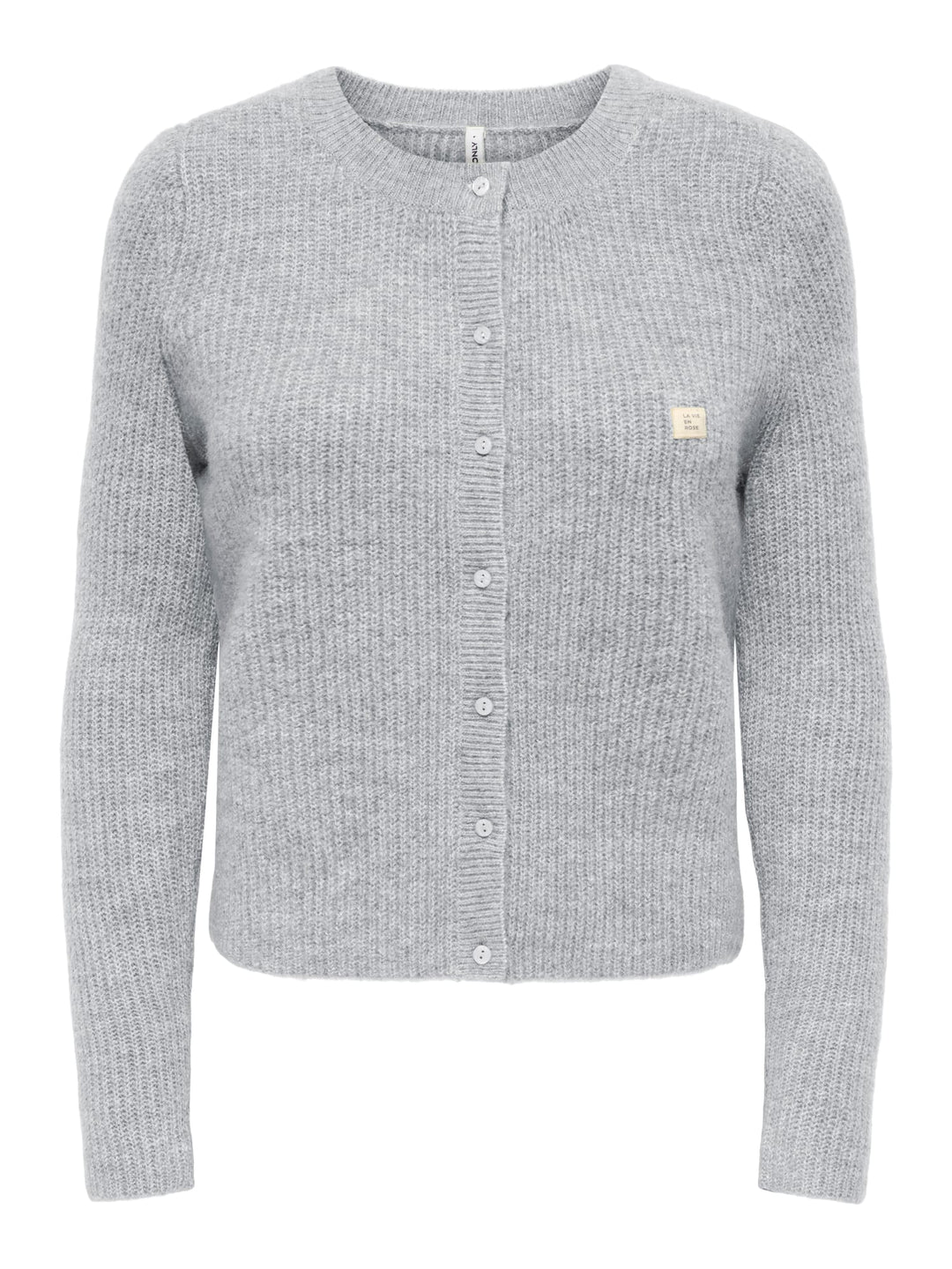 Only 15378144 Vigga vest gebreid dames grijs melee
