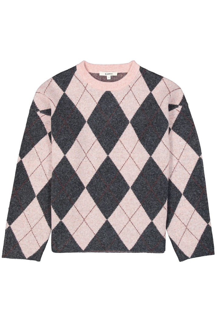Garcia woman V260241 trui dames roze dessin