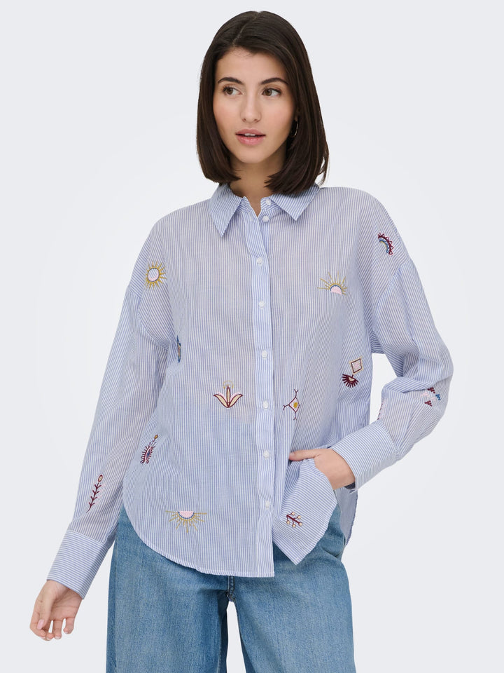 jacqueline de yong 15374039 blouse l/m dames wit dessin