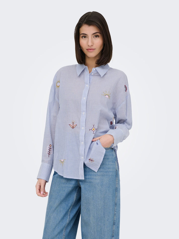 Jacqueline de Yong blouse wit dessin – dames