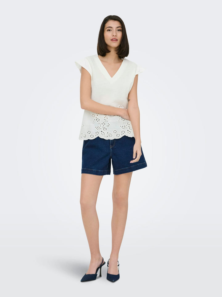 Jacqueline de Yong Ysta top off-white – dames