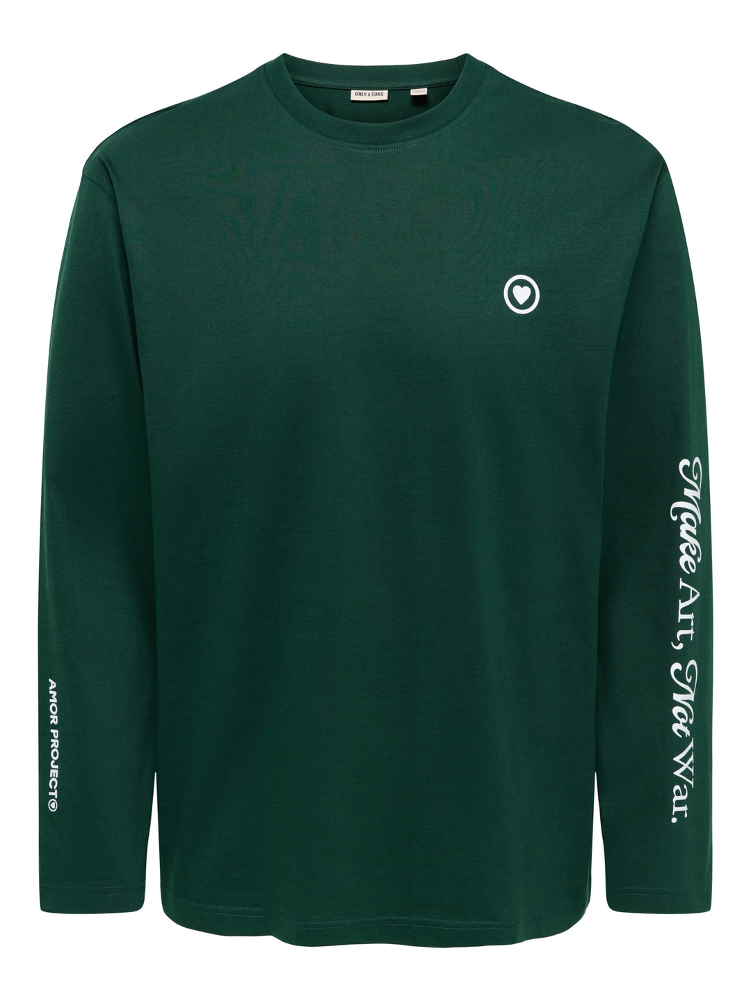 ONLY & SONS 22039981 Fred t-shirt l/m donkergroen – heren